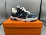 Louis Vuitton Trainer Sneaker – Monogram Denim Blue - Image 3