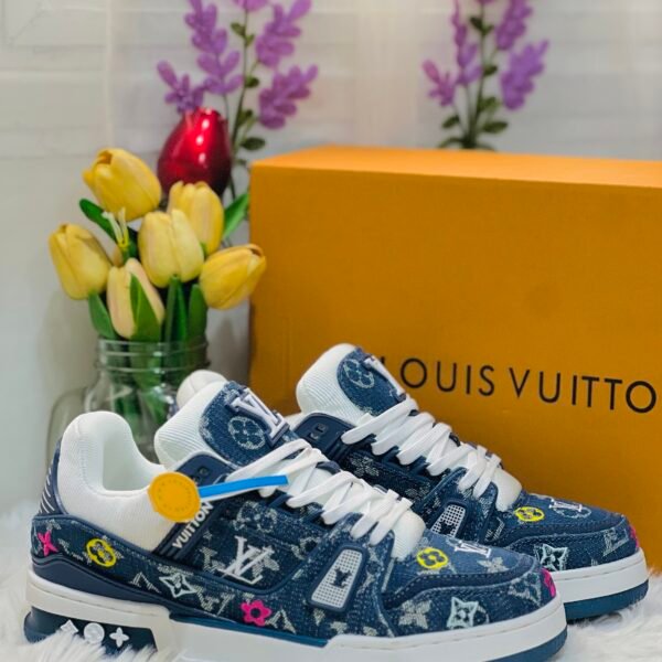 Louis Vuitton Trainer Sneaker – Monogram Denim Blue